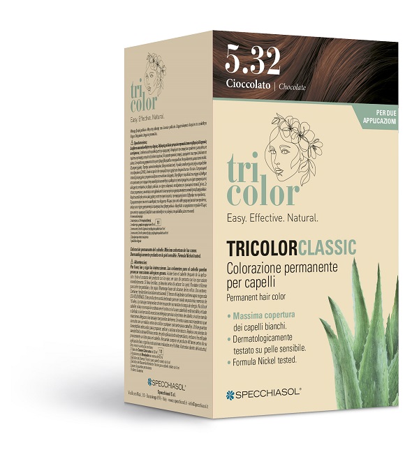 TRICOLOR CLASSIC 5,32 CIOCCOLATO 2 TUBI 50 ML + 2 SHAKER 50 ML + 4 BUSTINE 8 ML - farmascienza.it
