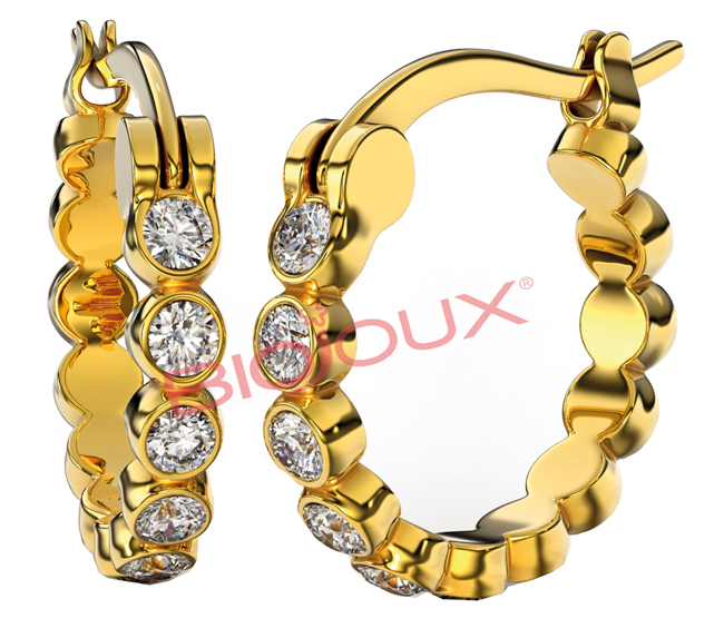 BJT238 ORECCHINI ANNA HOOP GOLD PLATED - farmascienza.it