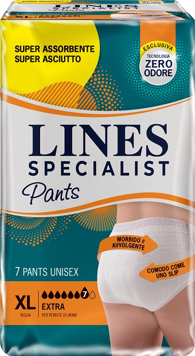 PANNOLONE MUTANDINA LINES SPECIALIST UNISEX EXTRA XL 7 PEZZI - farmascienza.it