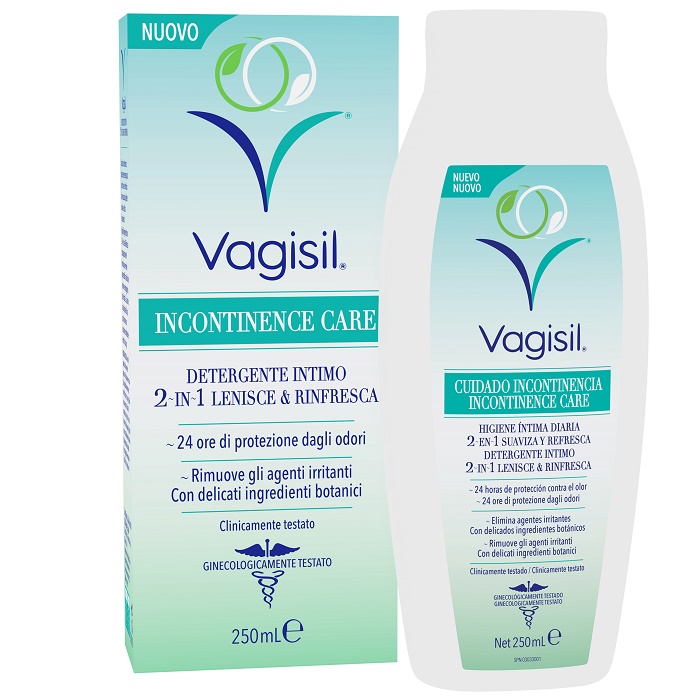 VAGISIL INCONTINENCE CARE DETERGENTE INTIMO 2IN1 LENISCE & RINFRESCA 250 ML - farmascienza.it