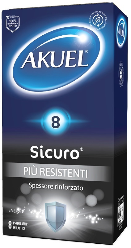PROFILATTICO AKUEL SICURO PIU' RESISTENTE 8 PEZZI - farmascienza.it