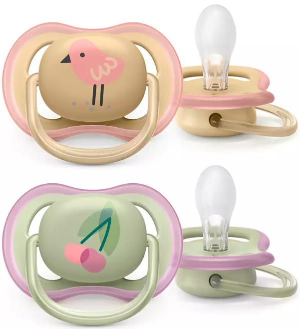 AVENT SUCCHIETTO ULTRA AIR 0-6M FEMMINA CILIEGIA/UCCELLINO 2 PEZZI - farmascienza.it