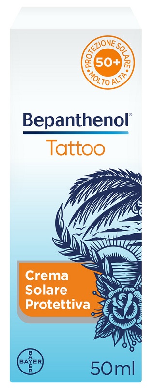 BEPANTHENOL TATTOO CREMA SOLARE PROTETTIVA SPF50+ 50 ML - farmascienza.it