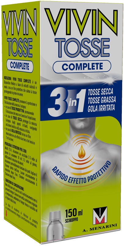 VIVIN TOSSE COMPLETE SCIROPPO PER TOSSE 150 ML - farmascienza.it