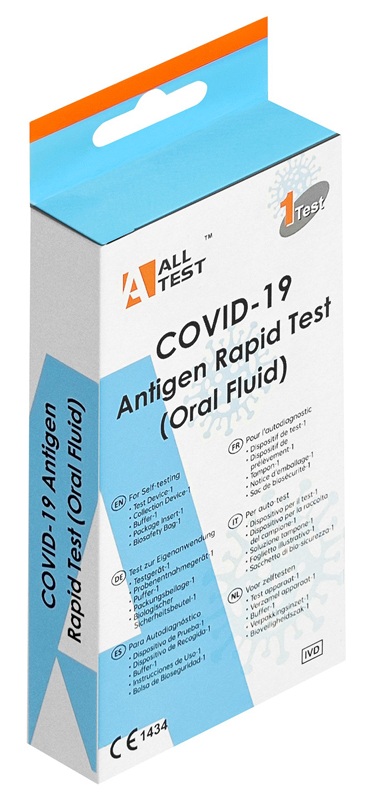 TEST ANTIGENICO RAPIDO COVID-19 ALLTEST AUTODIAGNOSTICO DETERMINAZIONE QUALITATIVA ANTIGENI SARS-COV-2 IN CAMPIONI SALIVARI MEDIANTE IMMUNOCROMATOGRAFIA - farmascienza.it