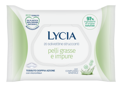 LYCIA SALVIETTINE STRUCCANTI PELLI GRASSE E IMPURE 20 PEZZI - farmascienza.it