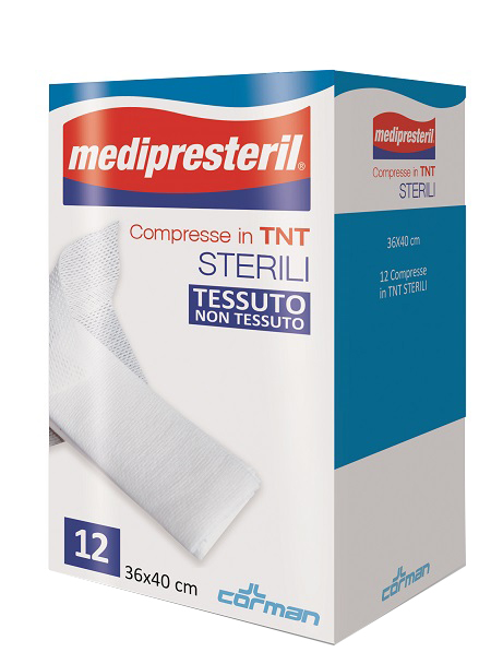 GARZA COMPRESSA MEDIPRESTERIL TNT 36X40CM 12 PEZZI - farmascienza.it