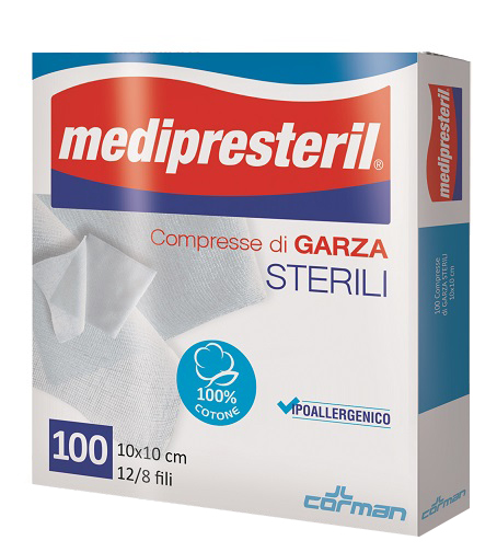 GARZA COMPRESSA MEDIPRESTERIL 12/8 FU 10X10CM 100 PEZZI - farmascienza.it