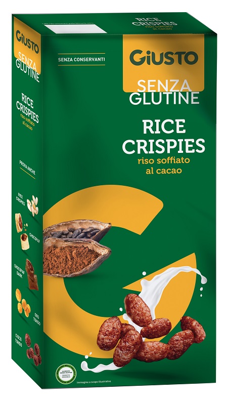 GIUSTO SENZA GLUTINE RICE CRISPIES CACAO 250 G - farmascienza.it