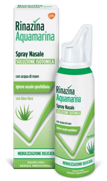 RINAZINA AQUAMARINA FAMILY SPRAY NASALE ISOTONICO DELICATO 100 ML - farmascienza.it