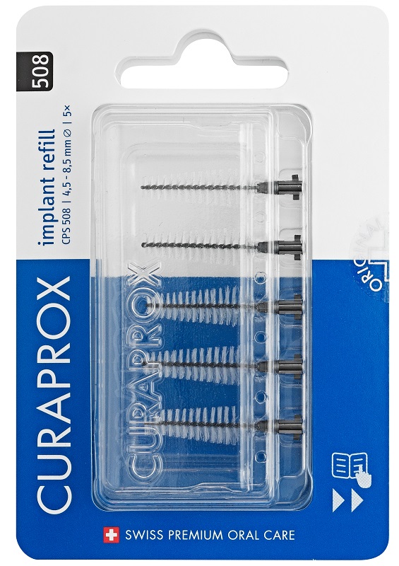 CURAPROX CPS 505 IMPLANT REFILL 5 SCOVOLINI BLACK - farmascienza.it