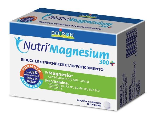 NUTRI'MAGNESIUM 300+ 80 COMPRESSE DA 500 MG SENZA GLUTINE NATURALMENTE PRIVO DI LATTOSIO - farmascienza.it
