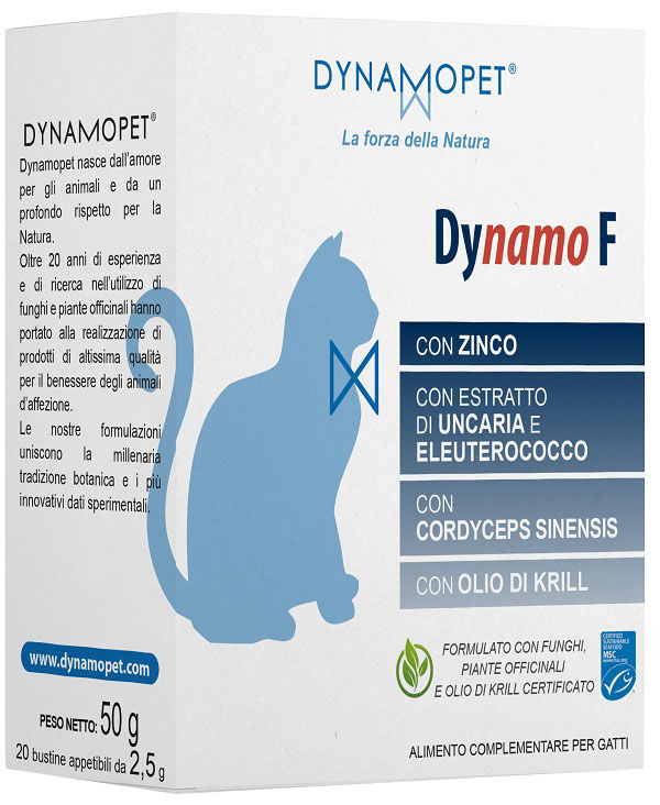 DYNAMO F GATTI 20 BUSTINE APPETIBILI DA 2,5 G - farmascienza.it