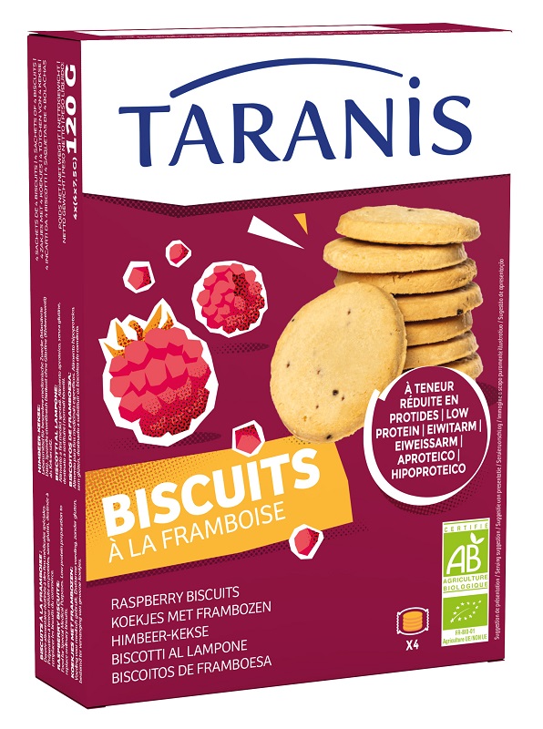 TARANIS BISCOTTI FROLLINI AL LAMPONE 120 G - farmascienza.it
