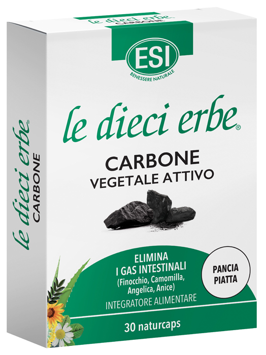 ESI LE DIECI ERBE CARBONE VEGETALE ATTIVO 30 NATURCAPS - farmascienza.it