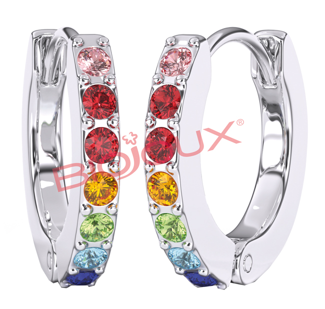 ORECCHINI CRYSTAL HOOP MULTICOLOR 1 PAIO - farmascienza.it