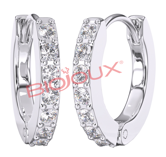 BJT727 ORECCHINI WHITE CRYSTAL STAINLESS STEEL - farmascienza.it