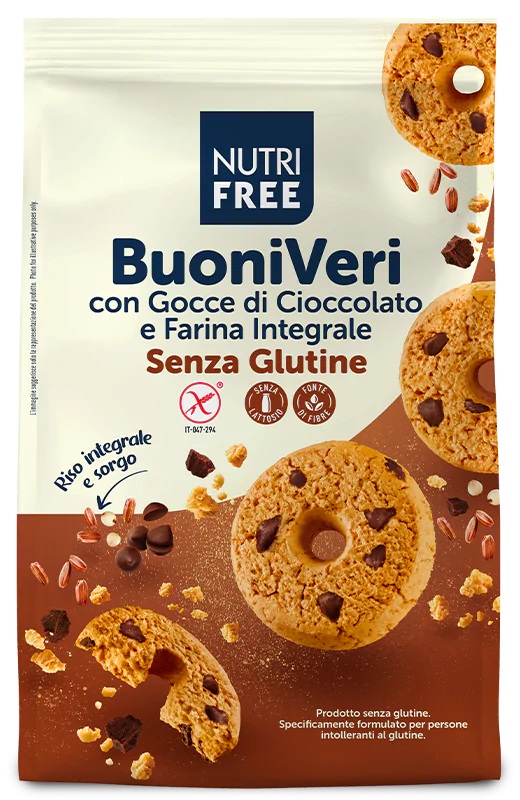 NUTRIFREE BUONI VERI CON GOCCE DI CIOCCOLATO 250 G - farmascienza.it