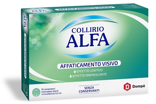 COLLIRIO ALFA AFFATICAMENTO VISIVO 10 PEZZI DA 0,5 ML - farmascienza.it