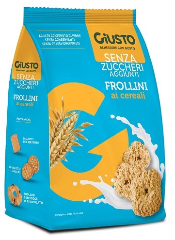 GIUSTO SENZA ZUCCHERO FROLLINI AI CEREALI SENZA ZUCCHERO 350 G - farmascienza.it