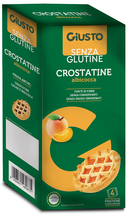 GIUSTO SENZA GLUTINE CROSTATINA ALBICOCCA 4 PEZZI DA 45 G - farmascienza.it