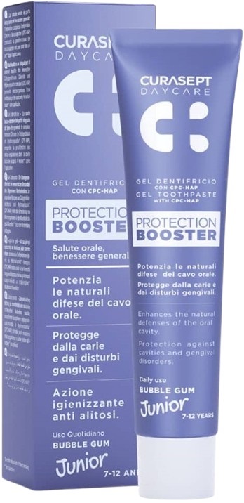 CURASEPT DAYCARE DENTIFRICIO PROTECTION BOOSTER JUNIOR 50 ML - farmascienza.it