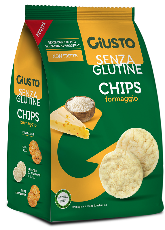 GIUSTO SENZA GLUTINE CHIPS FORMAGGIO 40 G - farmascienza.it