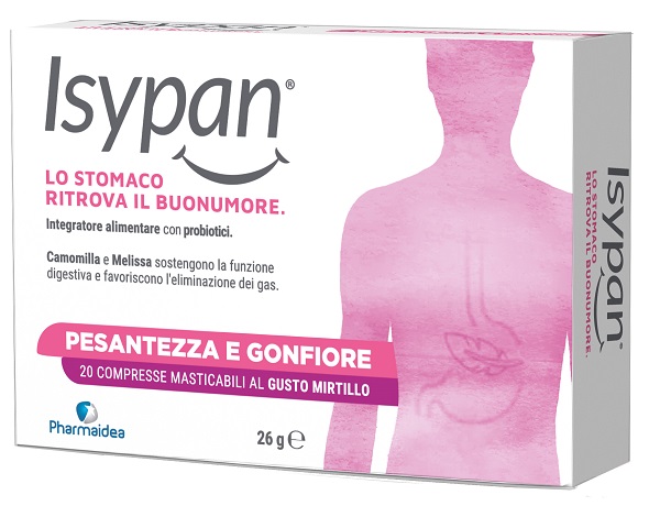 ISYPAN PESANTEZZA GONFIORE 20 COMPRESSE MASTICABILI - farmascienza.it