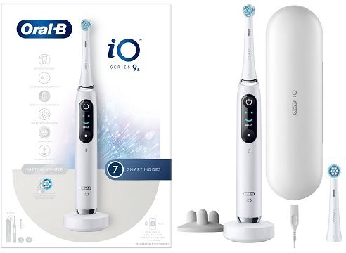 ORAL-B IO 9 WHITE SPAZZOLINO ELETTRICO + 2 REFILL TESTINE CON CUSTODIA DA VIAGGIO - farmascienza.it