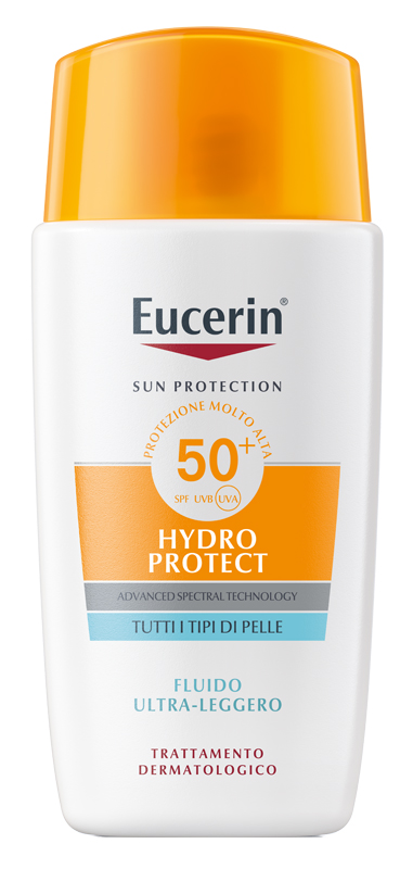 EUCERIN SUN FACE HYDRO PROTECT FLUIDO ULTRA LEGGERO SPF50+ 50 ML - farmascienza.it