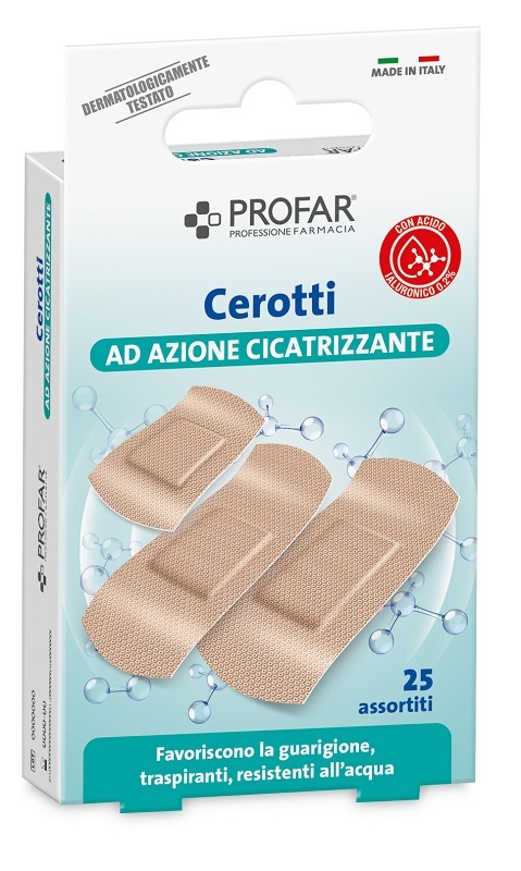 CEROTTO ACIDO IALURONICO AZIONE CICATRIZZANTE PROFAR ASSORTITI 25 PEZZI - farmascienza.it