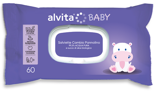ALVITA BABY SALVIETTE PURE WATER 60 PEZZI - farmascienza.it