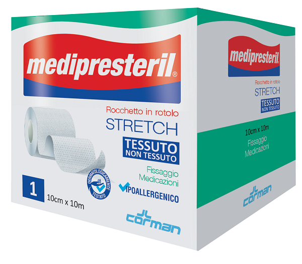 MEDIPRESTERIL ROCCHETTO ROTOLO STRETCH TESSUTO NON TESSUTO 10 CM X 1000 CM - farmascienza.it