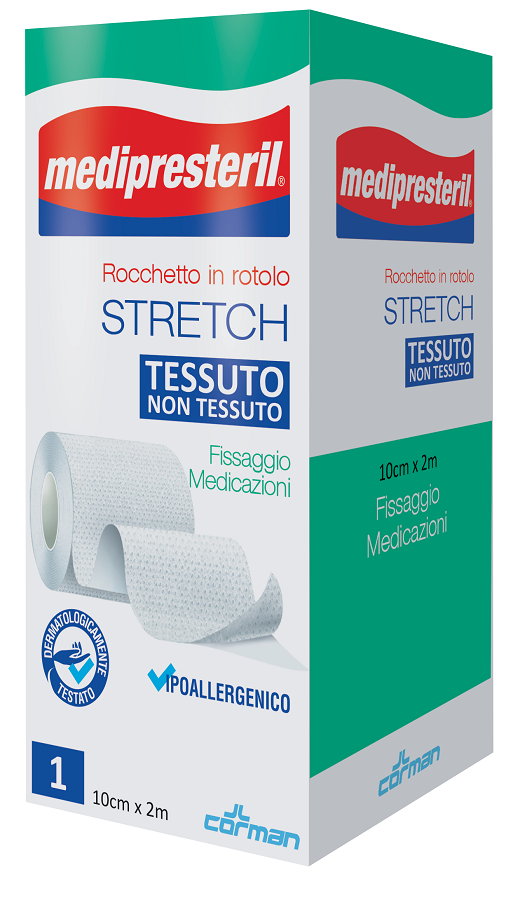 MEDIPRESTERIL ROCCHETTO ROTOLO STRETCH TESSUTO NON TESSUTO 10 CM X 200 CM - farmascienza.it