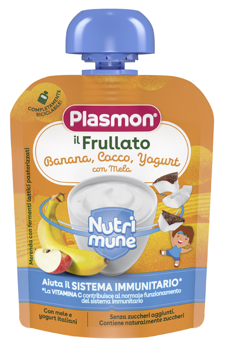 PLASMON NUTRI-MUNE BANANA/COCCO/YOGURT CON MELA 85 G - farmascienza.it