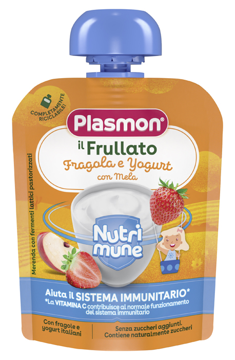 PLASMON NUTRI-MUNE FRAGOLA/YOGURT CON MELA 85 G - farmascienza.it
