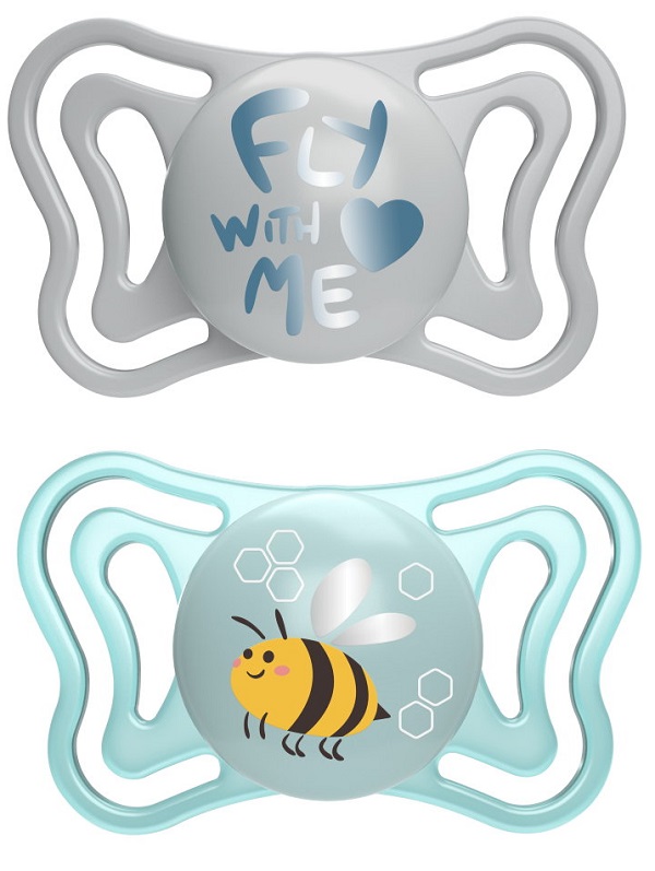 CHICCO SUCCHIETTO LIGHT AZZURRO SILICONE 2-6M 2 PEZZI - farmascienza.it