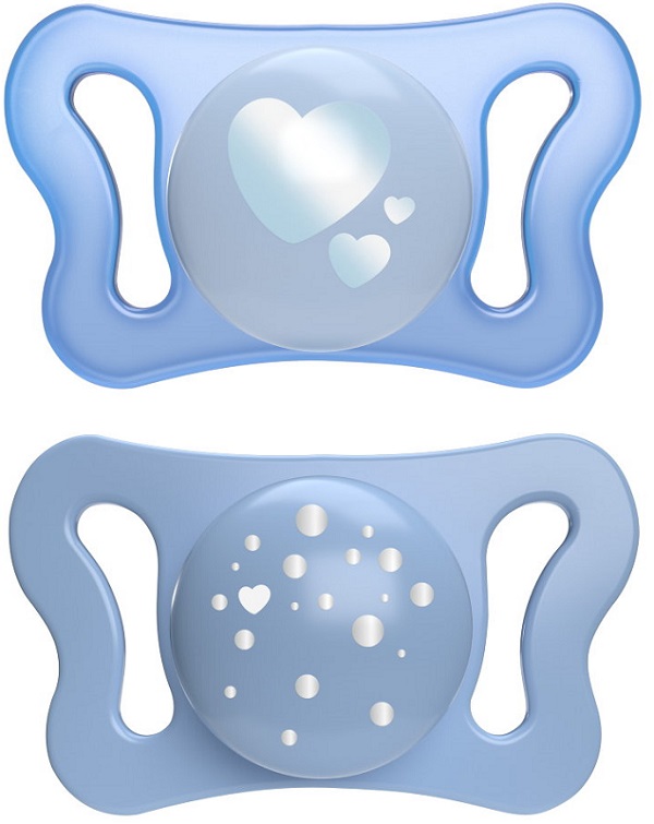 CHICCO SUCCHIETTO MICRO AZZURRO SILICONE 0-2M 2 PEZZI - farmascienza.it