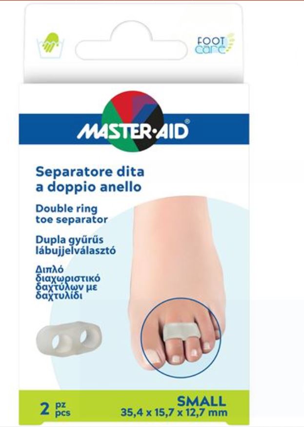 SEPARATORE DITA MASTER-AID FOOTCARE CON ANELLO DOPPIO SMALL 2 PEZZI C10 - farmascienza.it