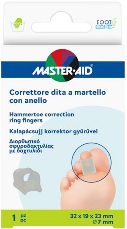CORRETTORE DITA A MARTELLO MASTER-AID FOOTCARE CON ANELLO 1 PEZZO C14 - farmascienza.it