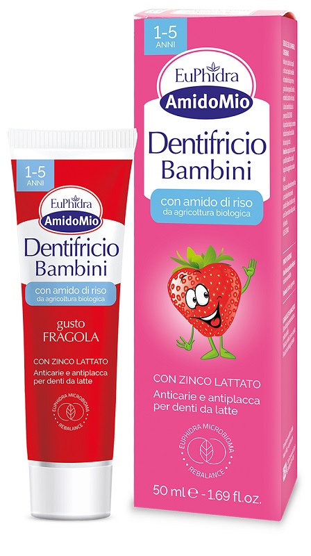 EUPHIDRA AMIDOMIO DENTIFRICIO FRAGOLA 1-5 ANNI 50 ML - farmascienza.it