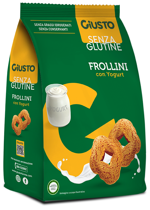 GIUSTO SENZA GLUTINE FROLLINI YOGURT 250 G - farmascienza.it