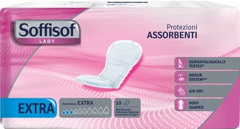 PANNOLONE PER INCONTINENZA SAGOMATO SOFFISOF LADY EXTRA 10 PEZZI - farmascienza.it