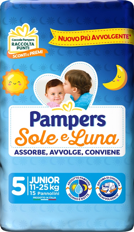 PAMPERS SOLE&LUNA JUNIOR 15 PEZZI - farmascienza.it