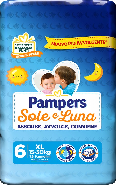 PAMPERS SOLE LUNA XL 13 PEZZI - farmascienza.it