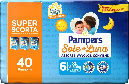 PAMPERS SOLE LUNA TRIO XL 40 PEZZI - farmascienza.it