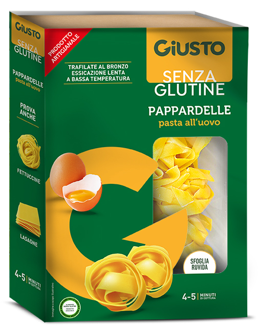 GIUSTO SENZA GLUTINE PAPPARDELLE ALL'UOVO 250 G - farmascienza.it