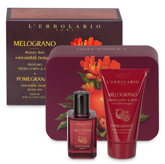 MELOGRANO BEAUTY BOX IRRESISTIBILI DETTAGLI PROFUMO 30 ML + CREMA CORPO & MANI 75 ML EDIZIONE LIMITATA - farmascienza.it