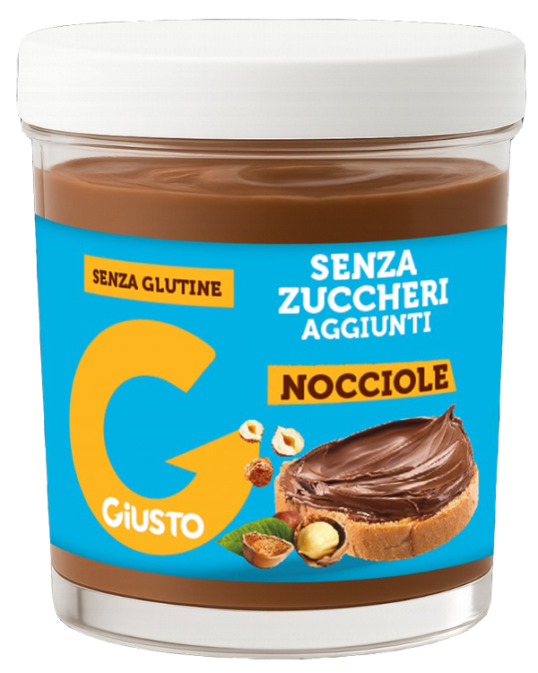 GIUSTO SENZA ZUCCHERO CREMA GIANDUIA NOCCIOLE 200 G - farmascienza.it