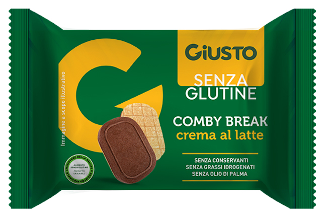GIUSTO SENZA GLUTINE COMBY BREAK CREMA LATTE 26 G - farmascienza.it